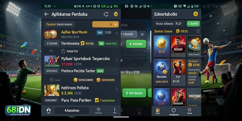 Tampilan screenshot 68IDN dengan antarmuka taruhan olahraga.