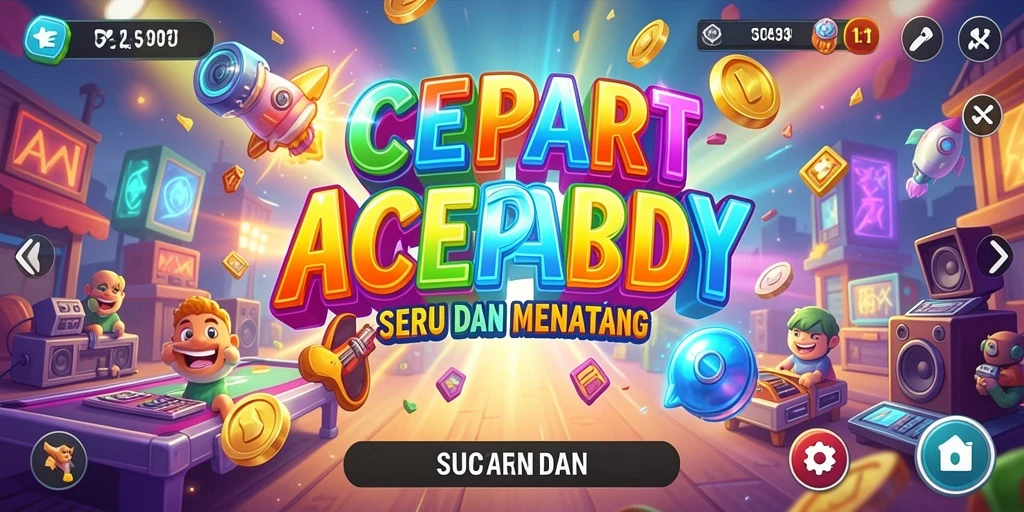 Tangkapan layar menunjukkan aksi gameplay seru ACEPARTY yang penuh warna.