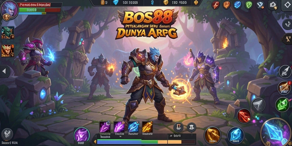 Tampilan screenshot BOS88 yang menggambarkan aksi seru dalam petualangan ARPG.