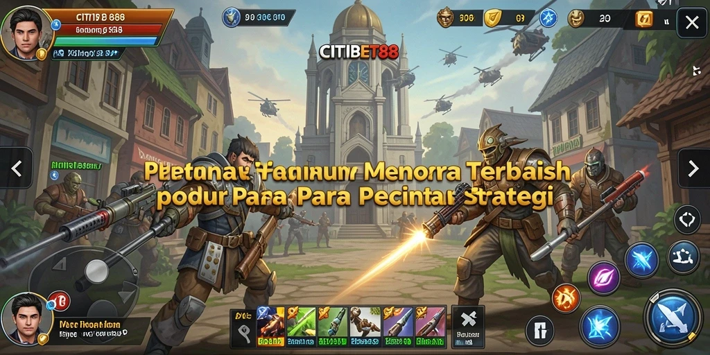 Gameplay CITIBET88 dengan menara yang berfungsi strategis.