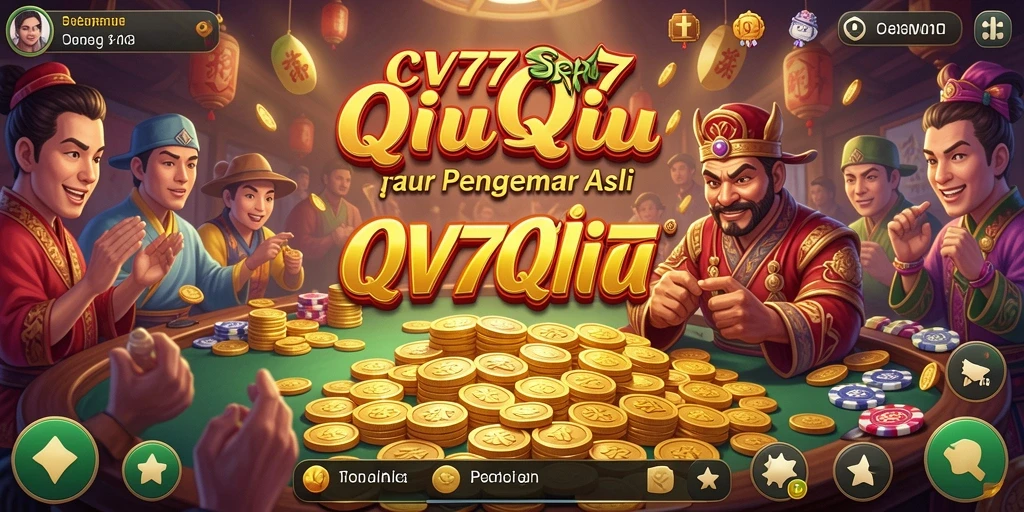 Screenshot utama CV777 menampilkan gameplay seru QiuQiu.