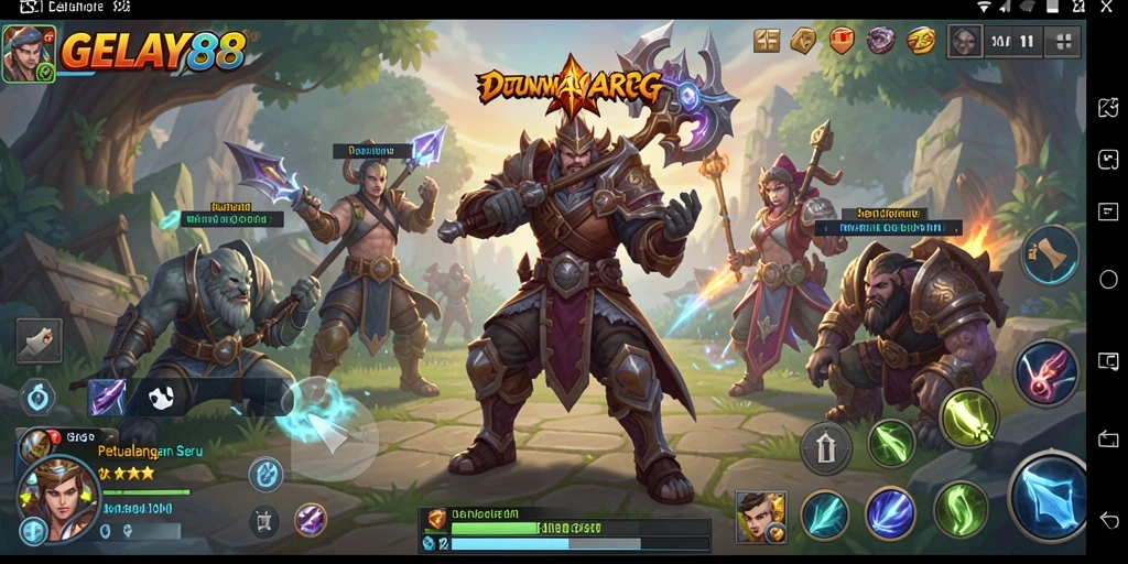 Tampilan menakjubkan dari gameplay ARPG dalam GELAY88.
