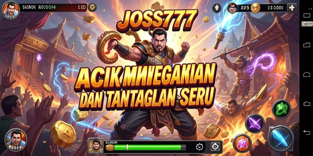 Tampilan dinamis gameplay JOSS777 dengan aksi mendebarkan.