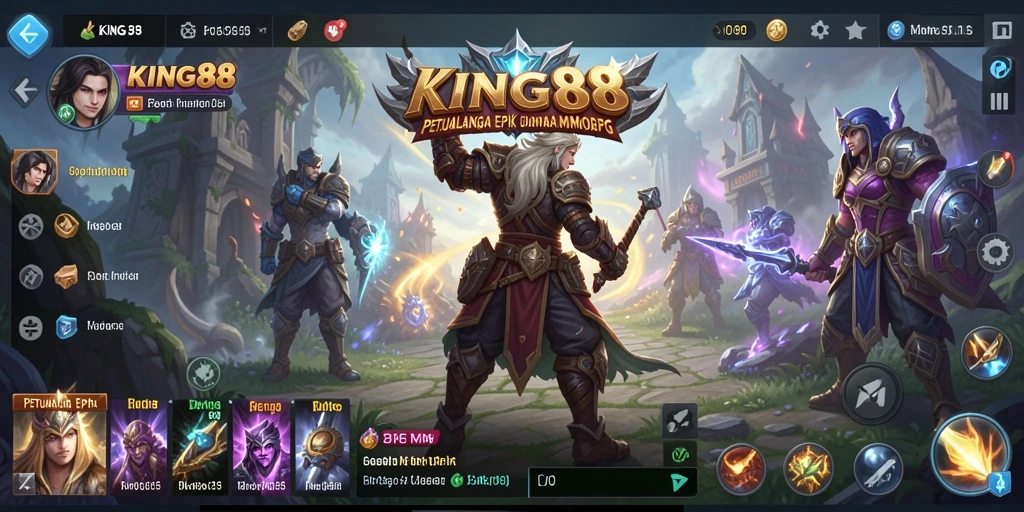 Screenshot gameplay KING88 menampilkan aksi seru dalam dunia MMORPG.