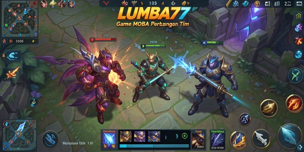 Gameplay seru di arena LUMBA77 dengan pertarungan tim yang menegangkan.
