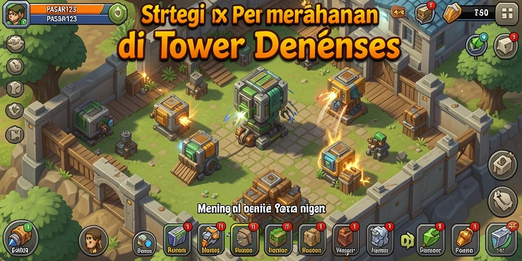 Gameplay seru PASAR123 dengan aksi Tower Defense yang mendebarkan.