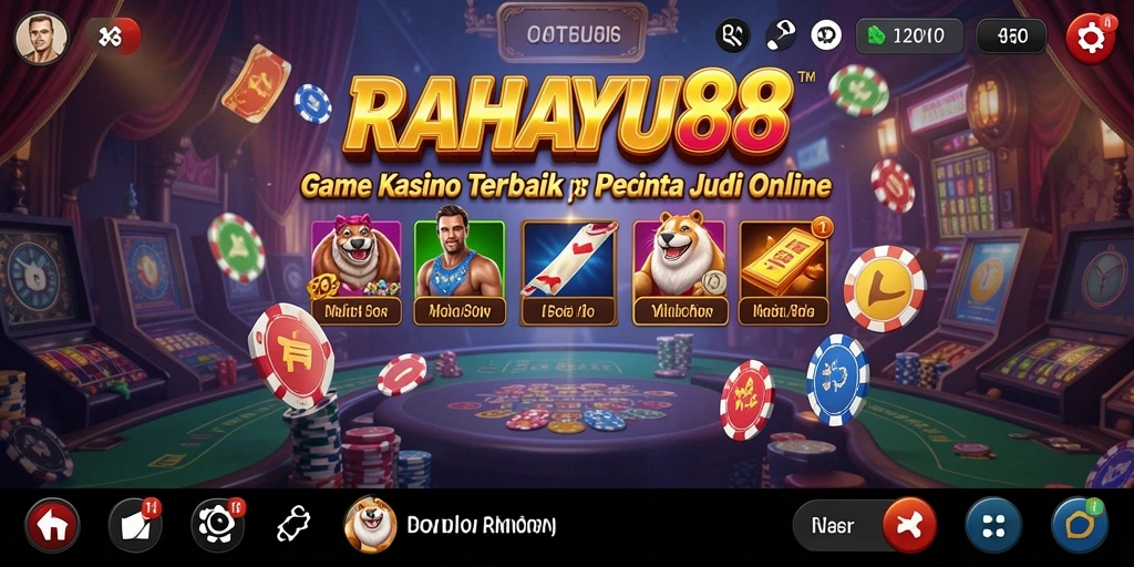 Tangkapan layar gameplay RAHAYU88 menunjukkan suasana Kasino yang mendebarkan.