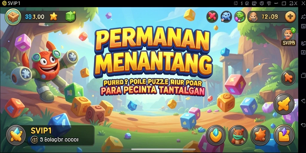 Gameplay menarik di SVIP1 dengan tantangan puzzle yang bervariasi.