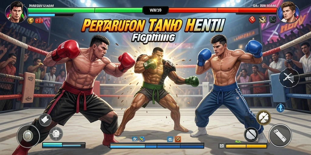 Tangkapan layar aksi WIN199 menampilkan pertarungan epik antara karakter yang kuat.
