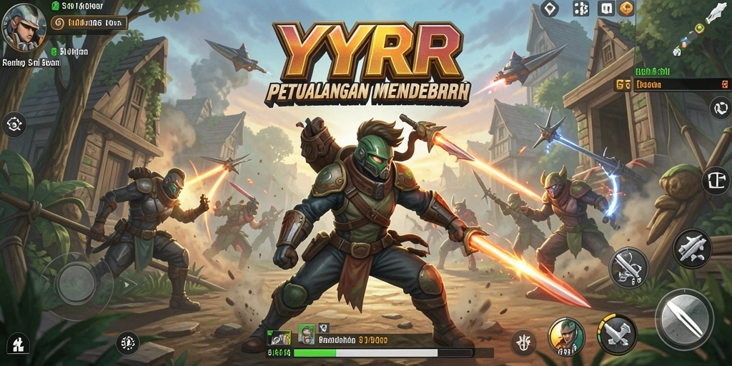 Tampilan gameplay YYRR yang seru dan mendebarkan.